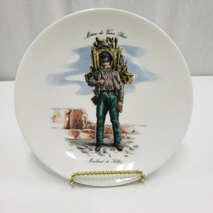 Porcelaine d Art Metiers Du Vieux Paris Marchande De Leaux  Ferres Plate 7.5"